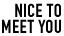 NICE TO MEET YOU